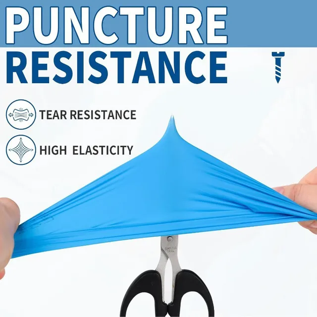 10-100PCS Blue Nitrile Disposable Gloves Latex Free Safety Work Gloves for Cleaning Kitchen Mechanic Auto Protective Glove 4