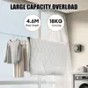 Stainless Steel Retractable Clothesline Non-Sagging Clothes Line Indoor Outdoor Heavy Duty Extendable Washing Line Space-Saving 2