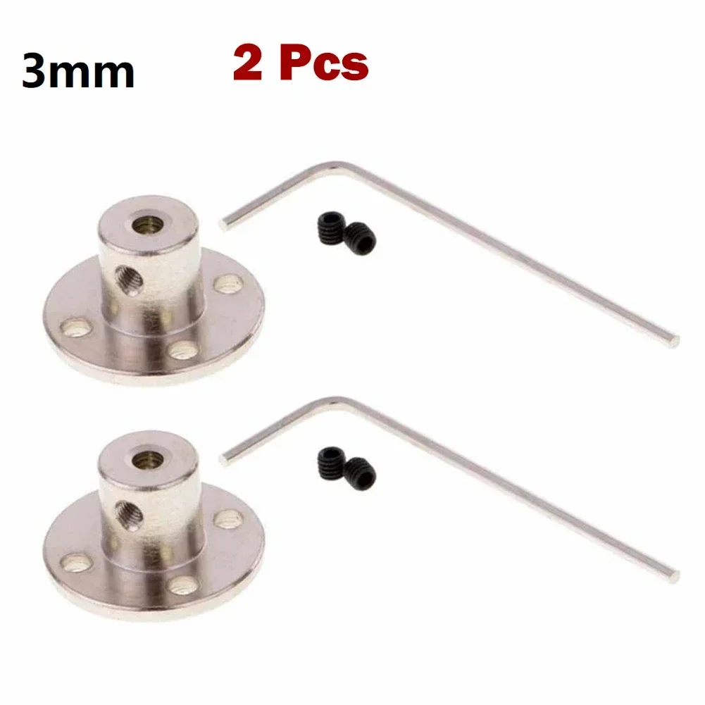 Rigid Shaft Coupler 2 Flange Rigid Shaft Coupler Coupler Collar Clamp Bracket Motor Guide Shaft Coupler Motor Joint Connector 3mm/4mm/5mm/6mm