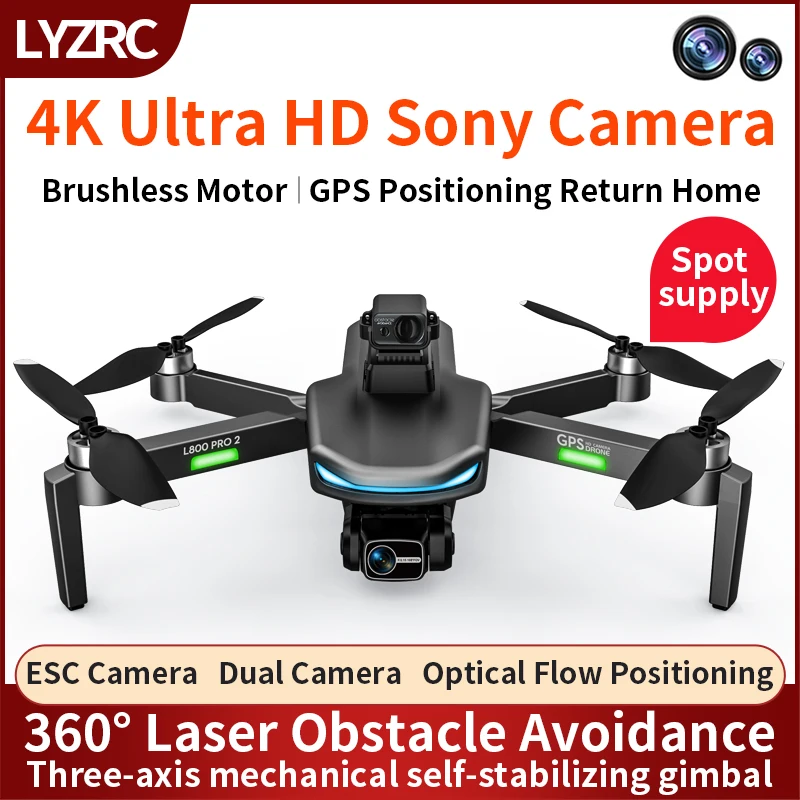 L800 Pro2 GPS , 4K  8K HD  ī޶,  ֹ ȸ, 3  , 귯ø ̽ 