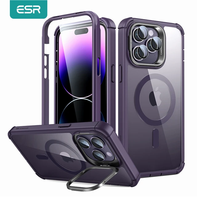 ESR for iPhone 15 Pro Max Case, Full Body Shockproof for MagSafe,  Ultra-high Hardness Protection, Magnetic Phone Case for iPhone 15 Pro Max,  Shock Armor Kickstand Case (HaloLock), Clear 