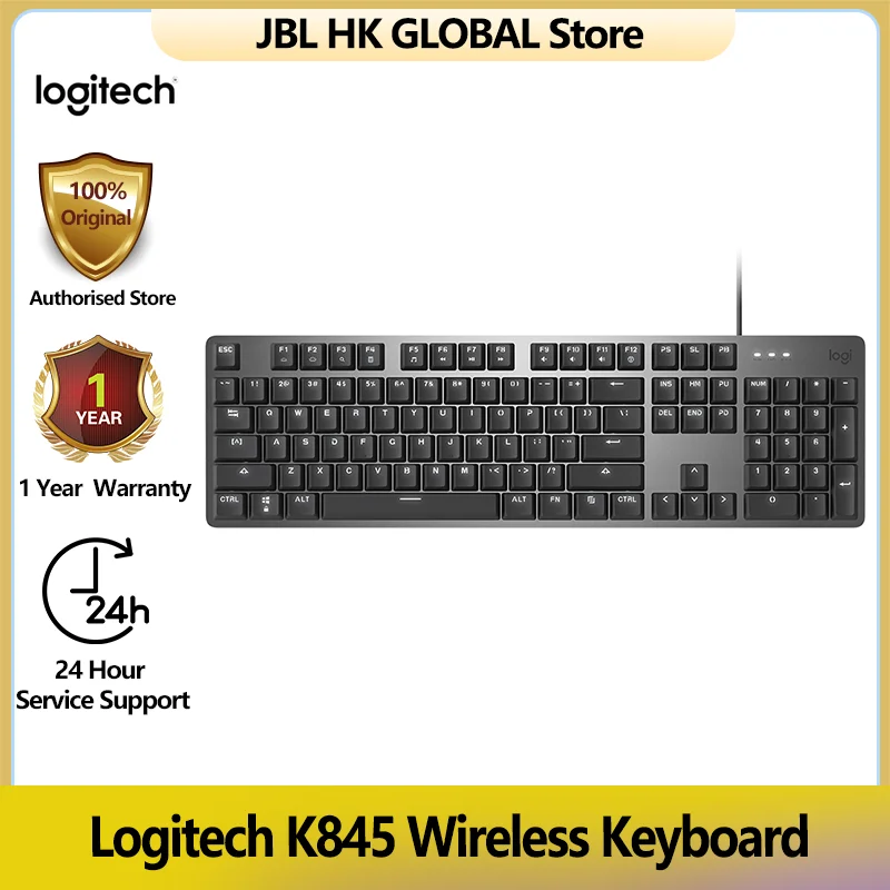 

100% оригинальная Механическая игровая клавиатура Logitech K845 с 104 клавишами, проводная USB клавиатура с подсветкой для ПК, компьютерных игр