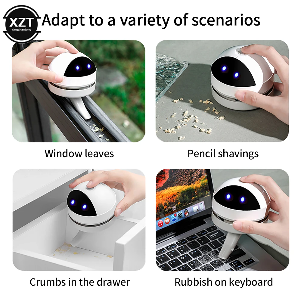 M19 Mini Wireless Handheld Vacuum Cleaner Desktop Vacuum Cleaner USB Keyboard Cleaner for Home Office Computer Cleaning Tool 6