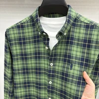 Marque de luxe broderie 100% coton chemise à manches longues hommes nouvelle chemise hommes décontracté haut ample hommes d'affaires 5