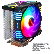  CPU 1155 Cooler 4 Heat Pipes 4 Pin PWM RGB PC Quiet Intel LGA 775 1200 1150 1151 AMD FM1 AM3 AM4 754 Cooling 