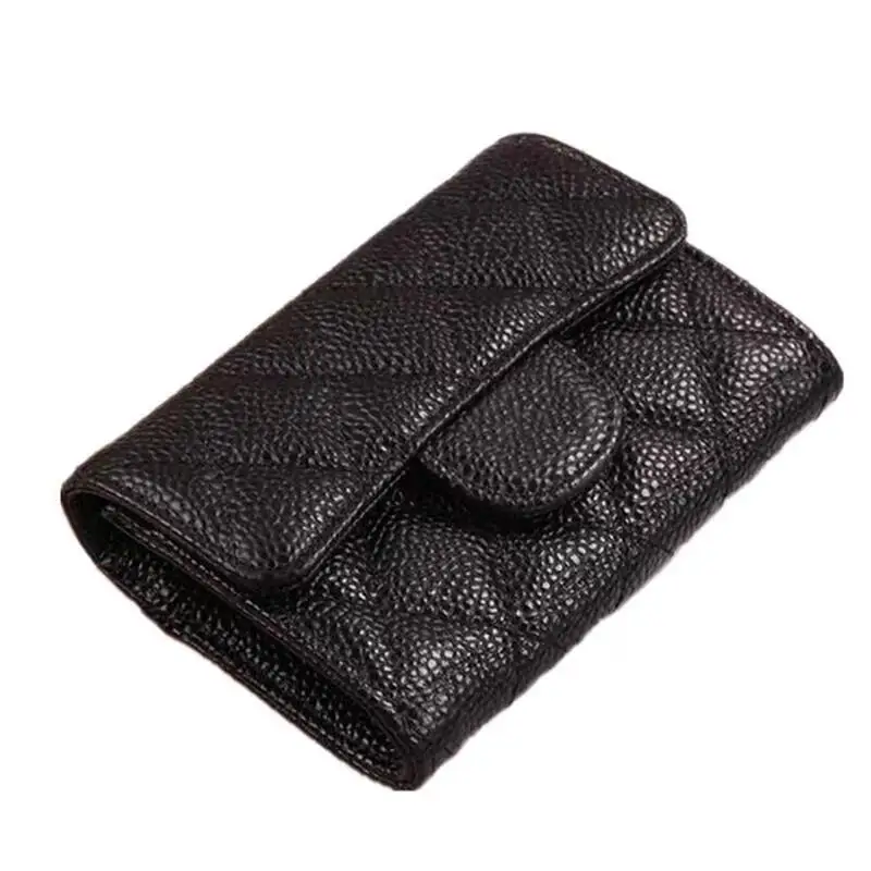 Lady black wallet Business Sheepskin Bag Leather Card Holder Leather Fashion Card Holder