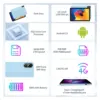 PRITOM TOUCH 10 Plus 10 Inch Android 13 Tablet, 8(4+4)GB+64GB 1TB Expand, WiFi 6, Dual Box Speakers, BT5.0, Google GMS, 2.0GHz 4