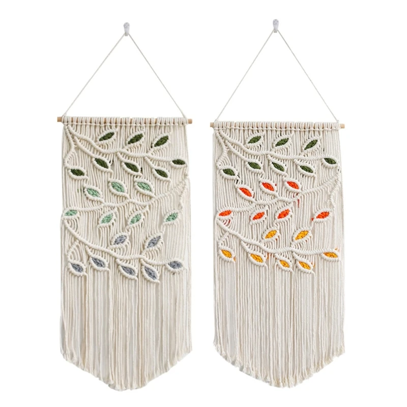 

Handwoven Leaf Hanging Tapestry Pendant Art Charm Hangable Crafts
