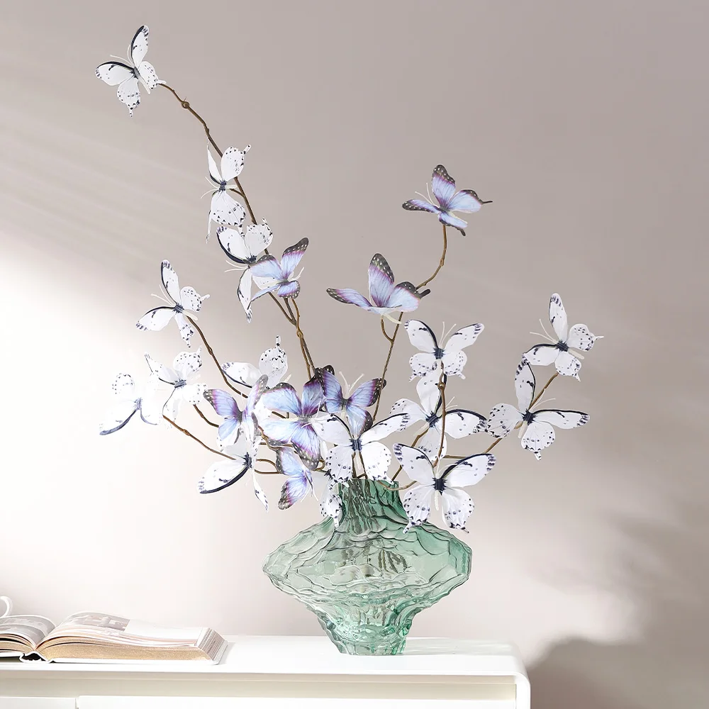 1PCS Schmetterling Künstliche Blumen Bouquet 112CM Gefälschte Blumen Hochzeit Dekoration für Home Decor Garten Vase Ornament Zubehör – Detail 5