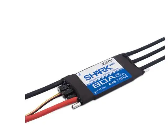 

ZTW Shark 80A G2 BEC Waterproof brushless ESC For Boat With Water-cooling System RC boat model