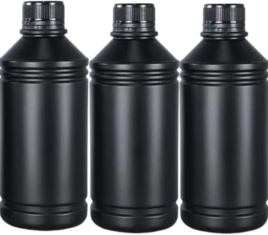 3X 1000ml 암실 화학 저장 병 액체 용기 필름 처리 장비 인쇄 감광성 UV 수..