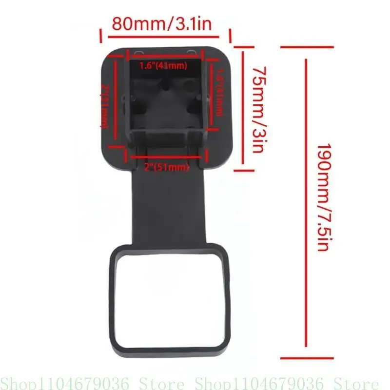652F Heavy Duty Rubber Hitch Tube Cover easy installs Trailer Hitch Plugs Caps for 2 Inch Receiver Tube for Protections
