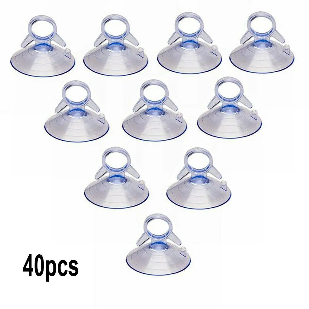 40Pcs 45mm Bathroom Toilet Suction Cup Car Sunshade Suction PVC Cups Clear Rubber Plastic Suckers Car Sun Visor Cups car sunshade