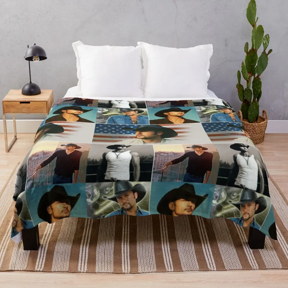 

Tim McGraw American Country Music Singer Photo Collage - 1 Throw Blanket For Baby Extra Large Throw Blankets