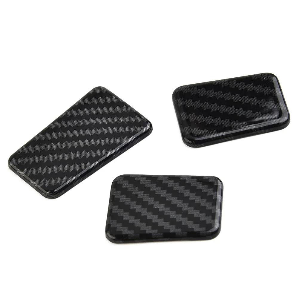 

Trim Handle Bowl Cover Door Parts Durable Interior Decoration 7Pcs ABS Black Car Accessories Carbon Fiber Style