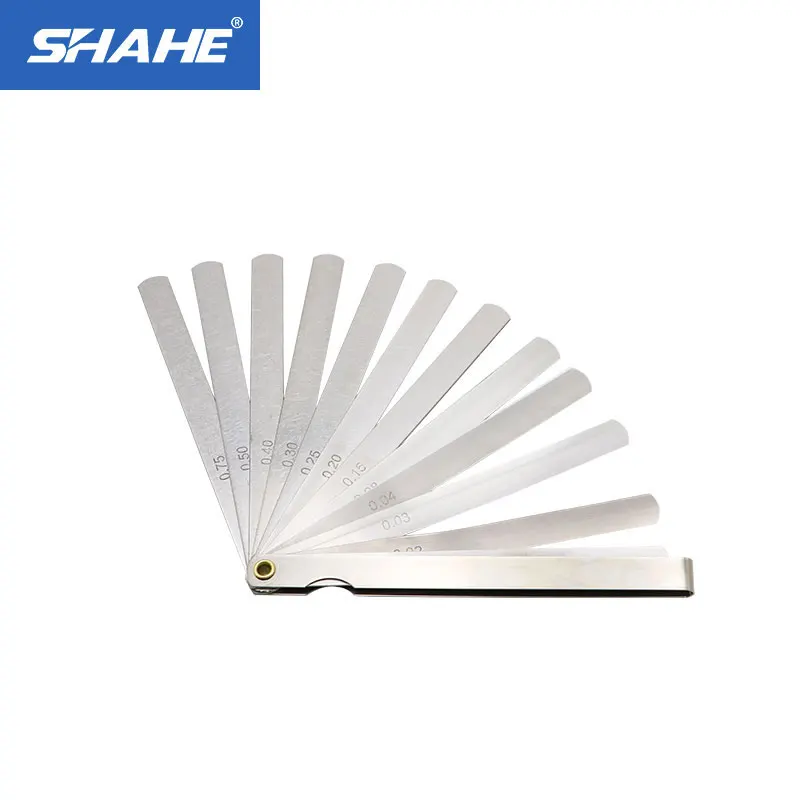 SHAHE 150 mm length 17 Blades Feeler Gauge Metric Feeler Gauge 0.02 1.00 mm Measurement