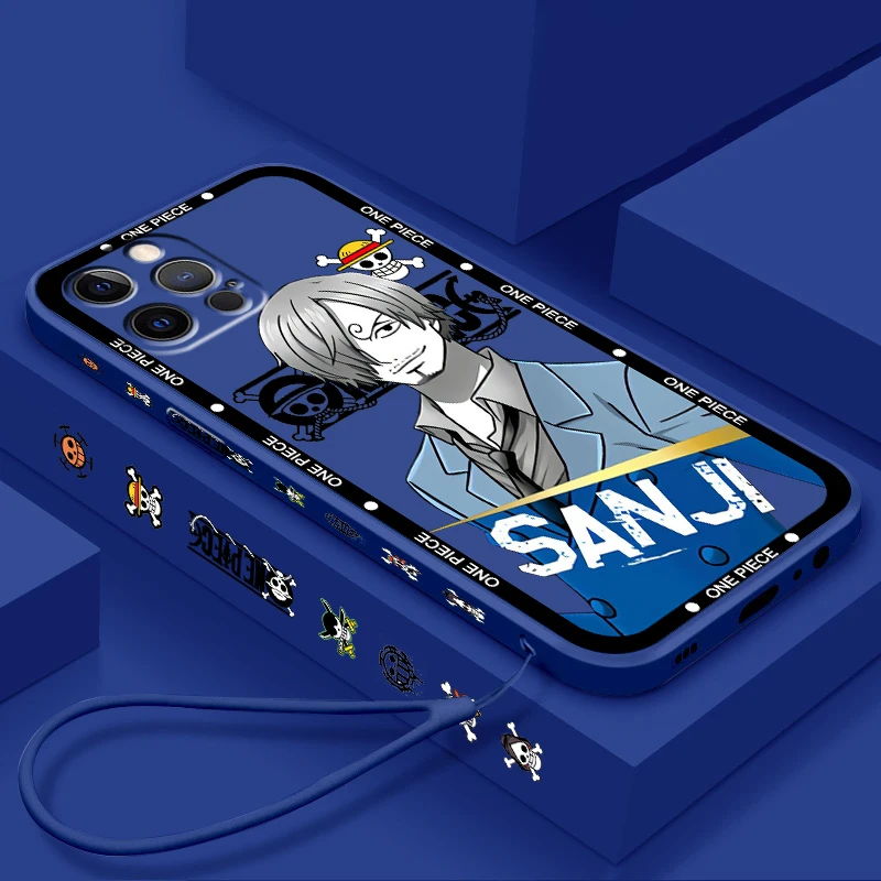 thumbnail image 1 of Funda de teléfono One Piece Robin Sanji Cool Liquid Left Rope para Apple iPhone 15 14 13 12 11 XS XR X 8 7 SE Pro Max Plus Mini, 1 of 5