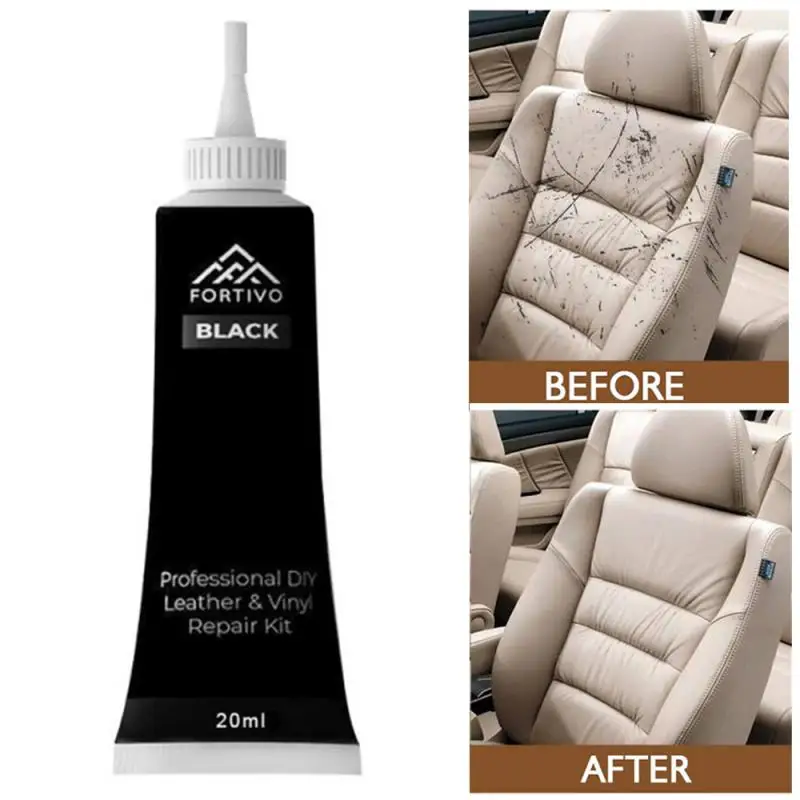 Leather Repair Gel Leather Repair Kit 20ml Leather Repair Gel Liquid Leather Skin Refurbish Repair Auto Seat Sofa Coats Holes Scratch Cracks Restoration Car Care Kit
