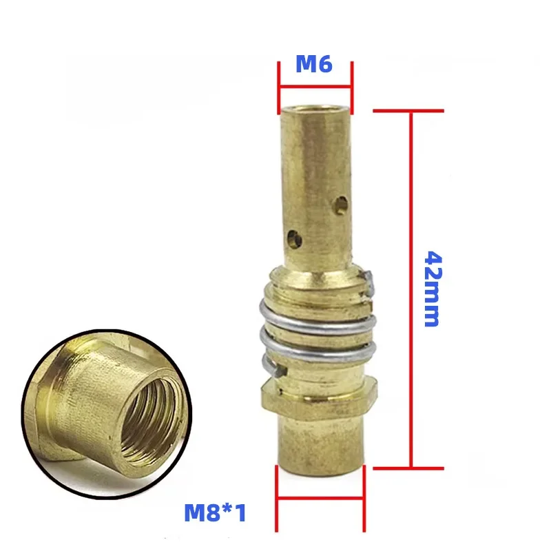 용접기 깍지 부품 키트 15AK 전도성 팁 노즐, MIG 용접 토치 용접용 접촉 팁, 0.6mm, 0.8mm, 0.9mm, 1.0mm, 1.2mm, 3 개