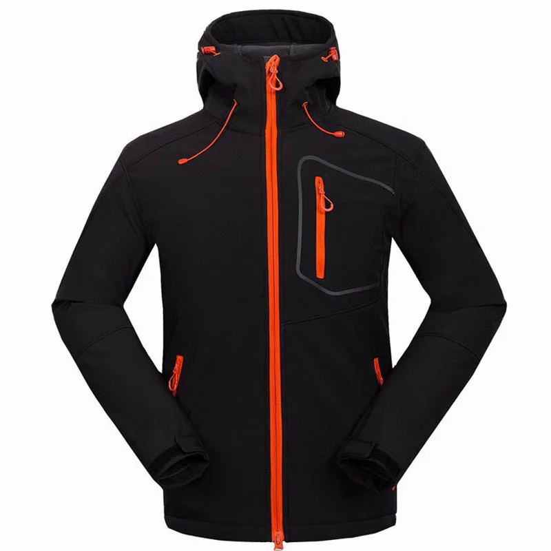 Men's Softshell Jacket Windstopper Waterproof Hiking Mountaineering Jackets Outdoor Thick Winter Coats Trekking Camping Ski 6014