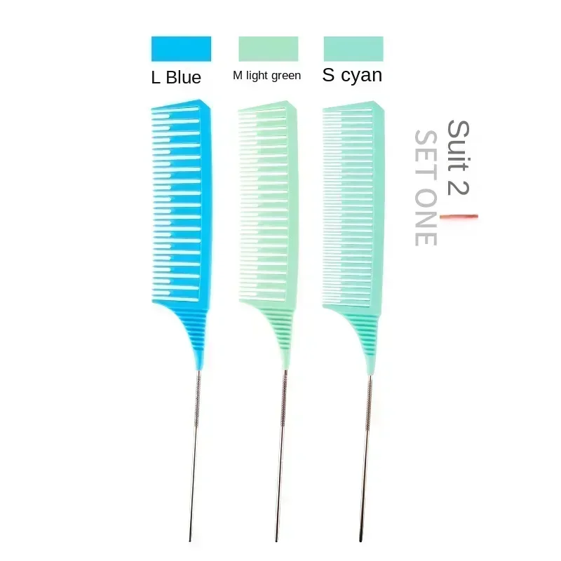 Professional Hair Styling & Coloring Comb Set - 3 Piece Salon Tool Kit