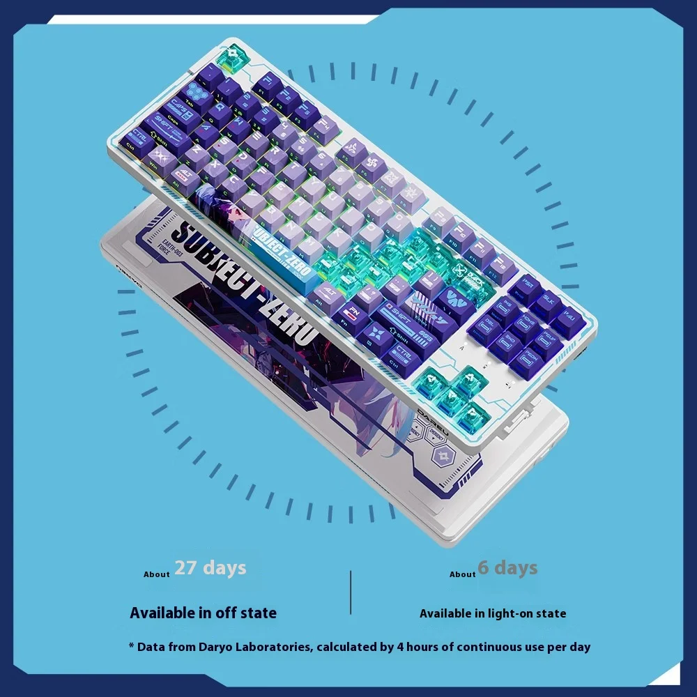 Dareu Ek87pro 기계식 키보드, 트라이 모드, 무선 블루투스, RGB 87 키, 핫 스왑, PBT 맞춤형, 저지연 게임 키보드, 2.4g