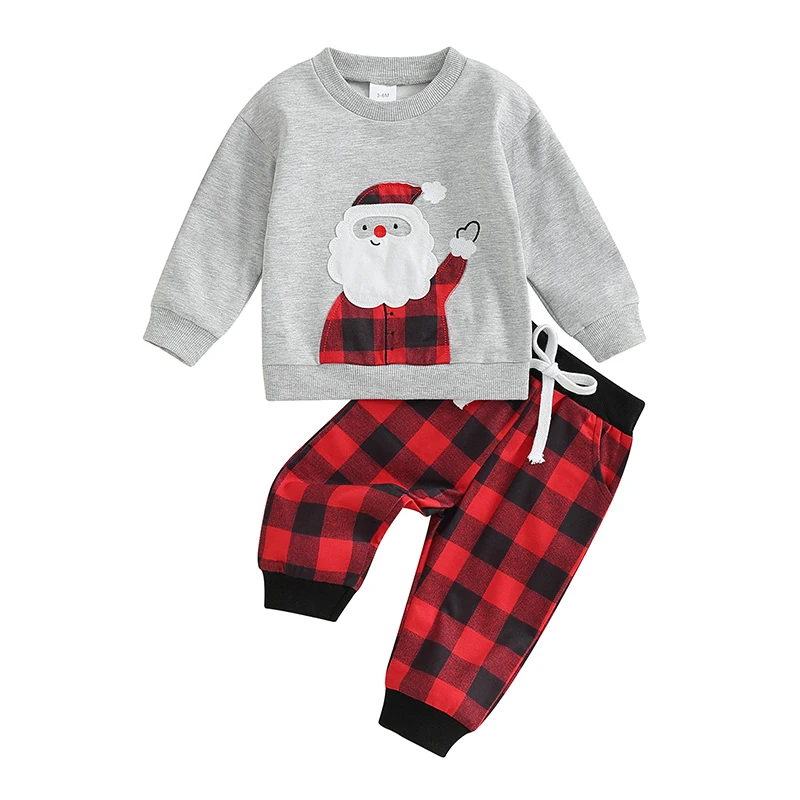 

Рождественский комплект одежды для маленьких мальчиков 6, 12, 18, 24 месяцев, 2T, 3T, наряды для маленьких мальчиков, зимние спортивные костюмы