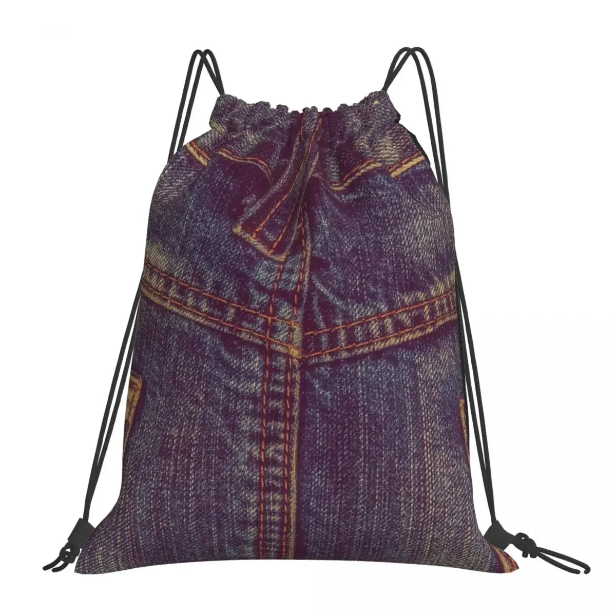 

Two Violette Pocket I Love Bluejeans Denim Backpacks Drawstring Bags Drawstring Bundle Pocket Sports Bag Book Bags For Travel