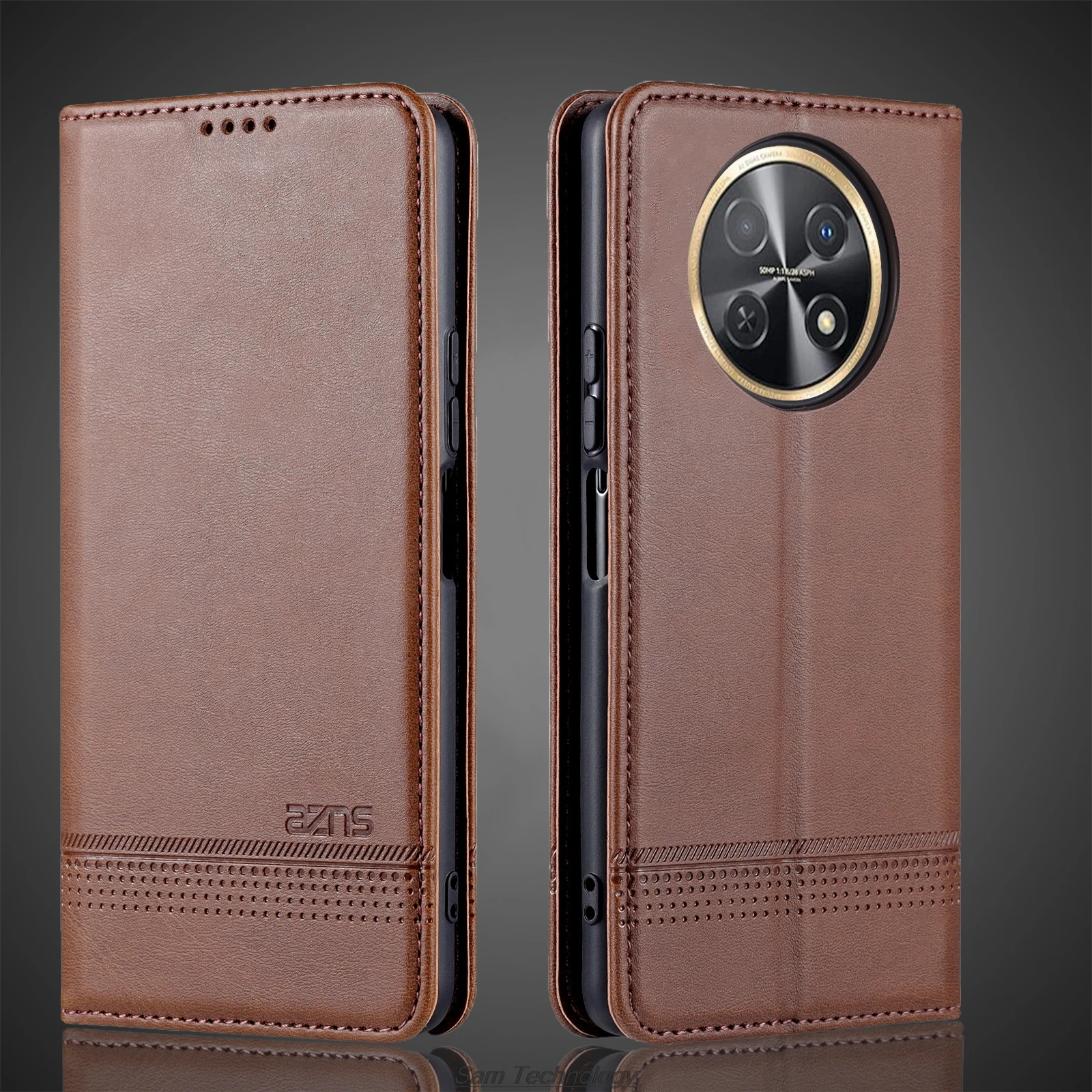 Deluxe Magnetic Adsorption PU Leather Flip Cover Protective Case