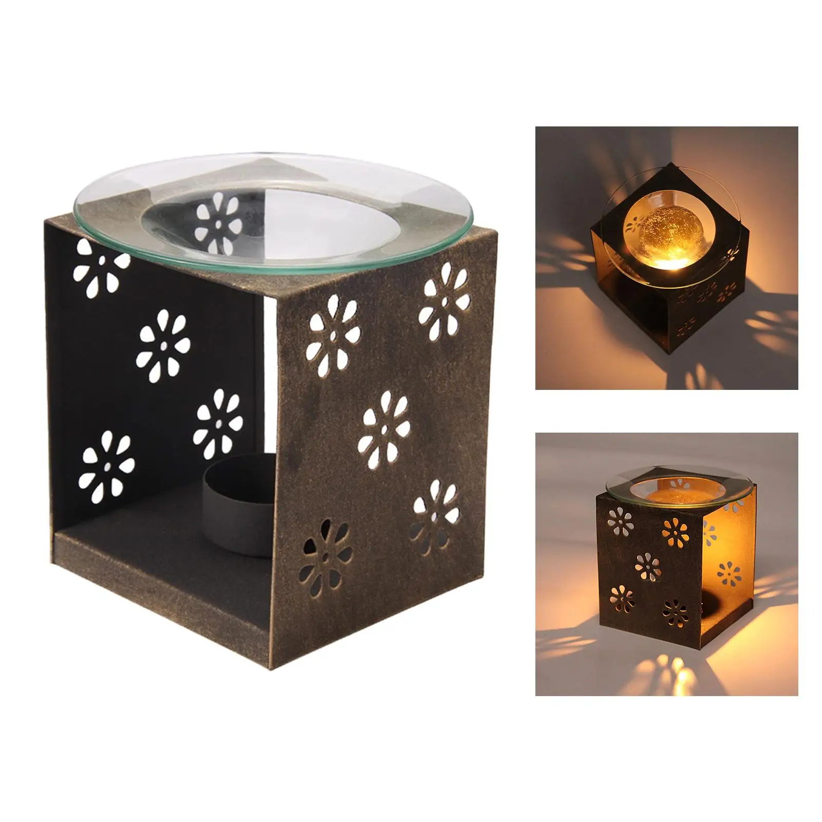 Essential Oil Burner Diffuser Tealight Holder Melt Burner for Yoga Living Room Decoration