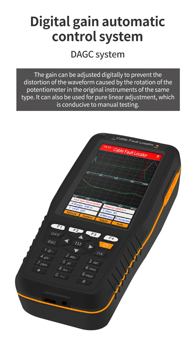 Description Picture 5 of itemTL280 Cable Fault Tester TDR Locator Coaxial Communication Wire Locater 1~8km Circuit Breaker Finders