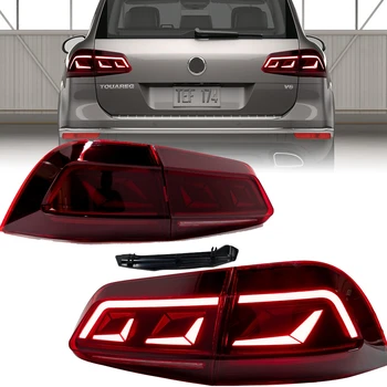 Fanale posteriore per VW Touareg 2010-2018 автомобильishi тоы Lampada posteriore Hella Luci a LED Accessori auto Passat Nuovo stile Fanali posteriori