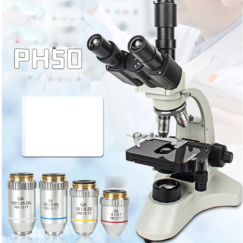 

PH50 3A43L Three Eye Microscope 1600 Times Detection of Pig Sperm In Animal Husbandry