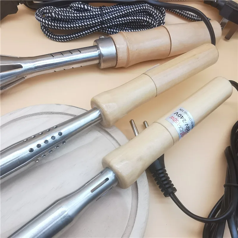 150W/300W 목재 브랜딩 전기 철 가죽 황동 스탬프 난방 스탬퍼 히터 핫 스탬핑 도구 연소 기계 220V/110V, 황동 스탬프 히터