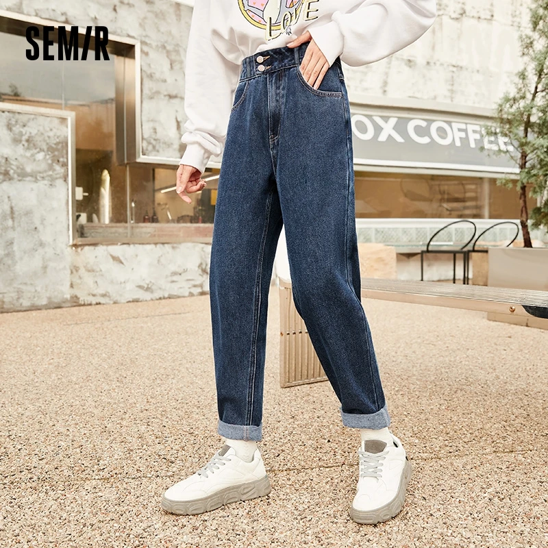 

Semir Jeans Women Fleece Tapered Pants Retro Style 2023 Winter Versatile Slim Trousers