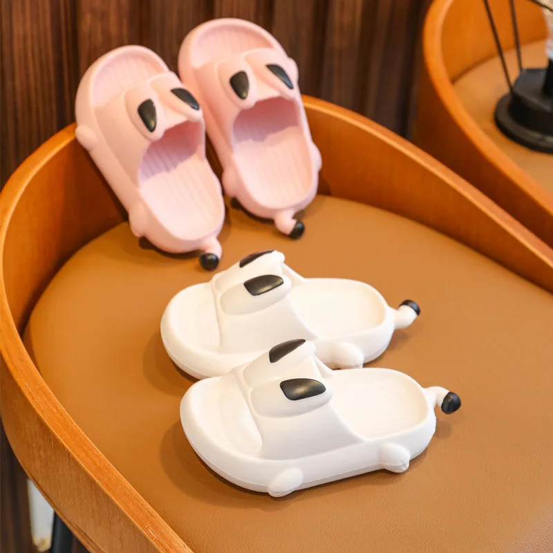 Summer Children's Solid color Slippers Cute Cartoon Breathable Non-slip Comfortable Slipper Home Bath Shoes Soft Kids Slippers children s slippers winter keep warm plush bedroom cotton fluffy slippers cartoon rabbit cute kids house fur slipper home shoes