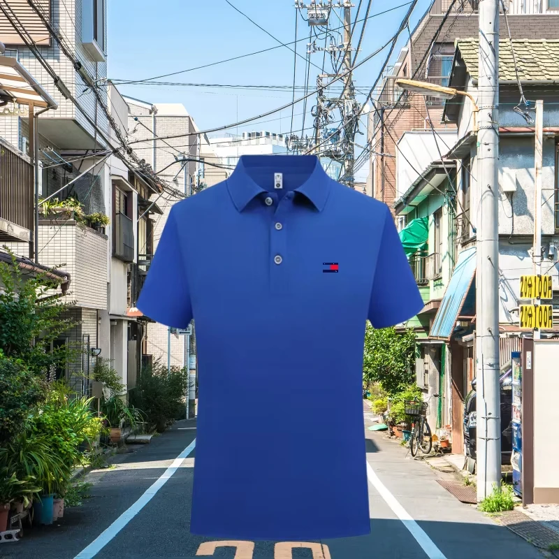 New Men's Polo Shirt Luxury Brand Printed Couple T-shirt Classic Pattern Short Sleeve Street Leisure Business Polo
