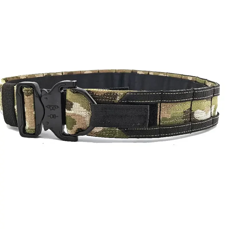 전술 몰리 배틀 벨트 에어소프트 전투 벨트 퀵 릴리즈 버클 기어 남성용 사냥 2인치 허리 벨트