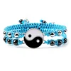 Bracelet tressé Dragon Tai Chi Gossip pour femmes et hommes, meilleurs amis, réglable, Yin Yang, bijoux de Couple à la mode, 2 pièces/ensemble