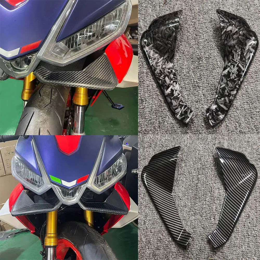 

For Aprilia RS660 2020-2023 RS 660 Motorcycle Front Spoiler Winglet Beak Cover Wind Lip Cover Cone Aerodynamics Fairing Winglets