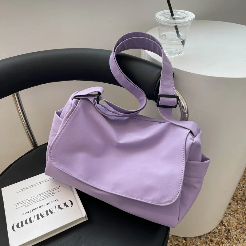 

Women's Shoulder Bag Fashion Casual Solid Canvas Handbag for Women New Large Capacity Simple Female Shopper Crossbody Bags Lady