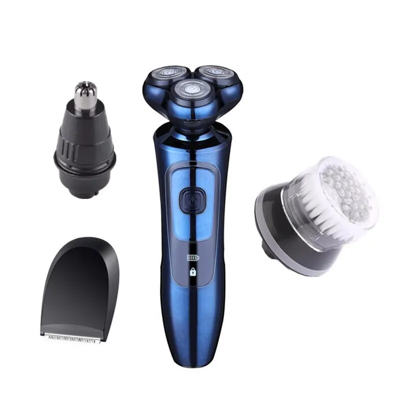 Professional Mens Electric Shavers Razor 3D Beard Trimmer Rotary Facail Head Shaver for Men Sideburn Nose Trimmer Adult Razor
