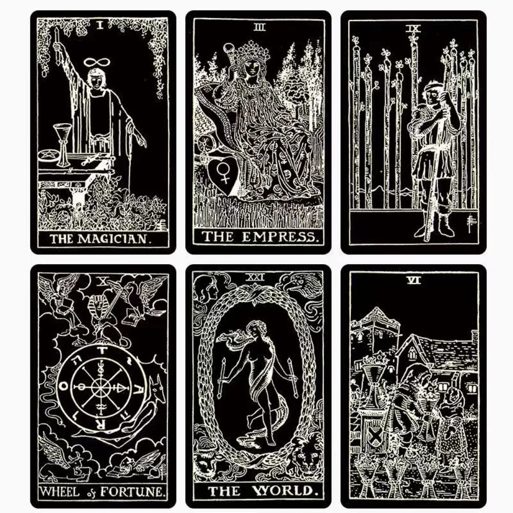The Golden/Silver Thread Rider Waite Tarot Deck 78 Pcs Cards