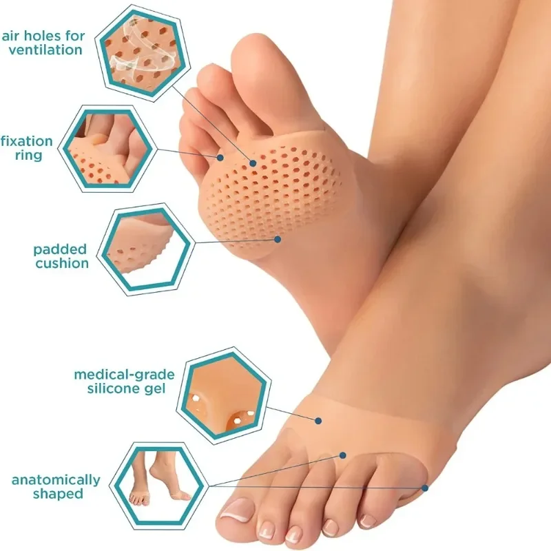 S7ff708376e964abcb1c1d992008aed6ak.jpg Pair of silicone insoles, toe separator, hallux valgus correction foot guard, big foot orthotics, toe protective pad, foot care cushionIt works really well. - Image 1