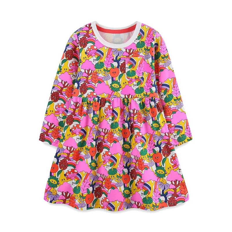 Cute Halloween Dresses New Arrival Girls' Halloween Costume: Long Sleeves Cartoon Print Witches
