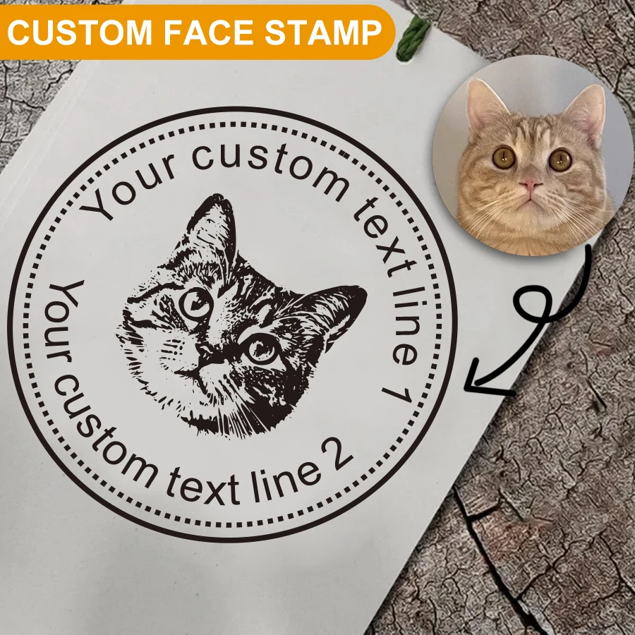 pet portrait stamps DIY dog shaped stamps personalized cat and dog souvenir gifts large-sized 5-color ink