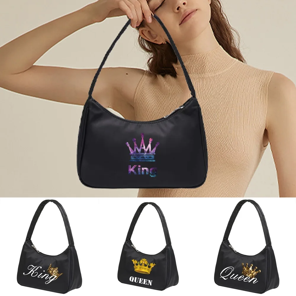 Women Shoulder Bags Underarm Pouch Commute Tote Bags Handbag Underarm Shoulder Pouch Purse Clutch King Print