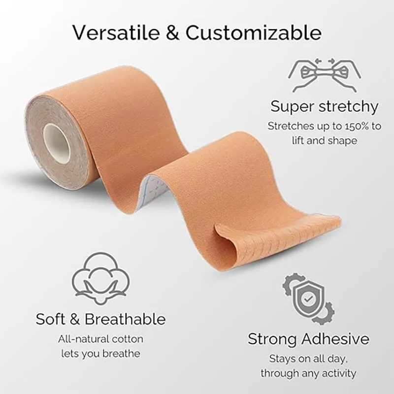 Elastic Breast Lifting Tape, Skin ToneInvisible, Breathable, Traceless, AntiSagging, Perfect forStrapless 2