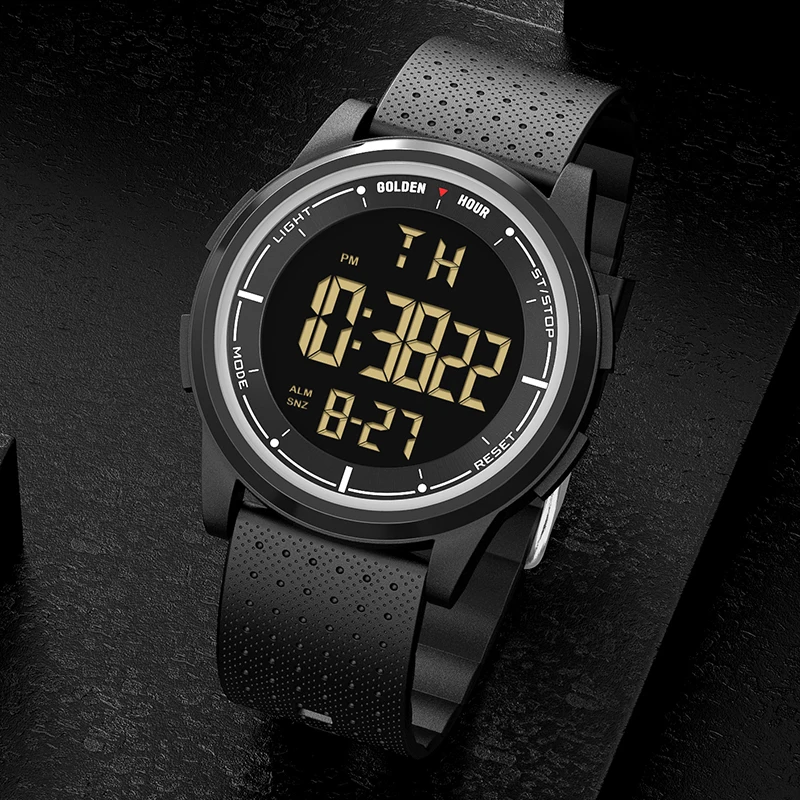 MensWatchMilitaryWaterresistantGOLDENHOURSportWatchArmyled