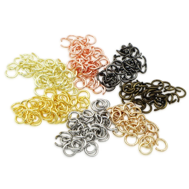 

100pcs/Lot 6-8-10mm Open Single Loops Jump Rings Split Rings DIY Necklace Bracelet Jewelry Making Findings Accessories Wholesale